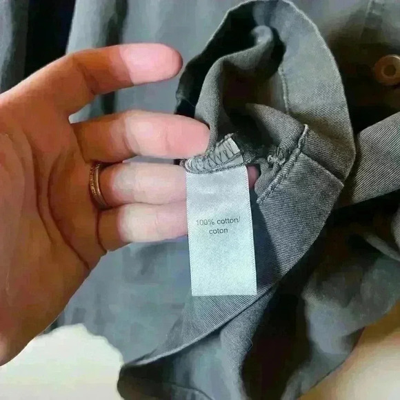 Maurice jacket size large army green with buttons p2p:21in length:28in - Picture 4 of 7